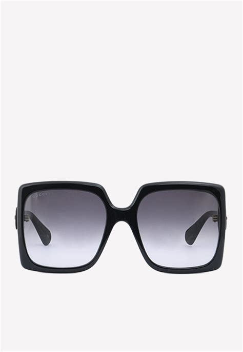 gucci 59mm geometric sunglasses|gucci oversized square acetate sunglasses.